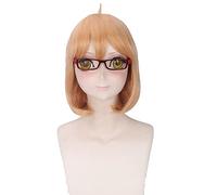 Anime Role Play For Kyokai No Kanata Kuriyama Mirai Short Orange Pink Synthetic Cosplay Hair Wig