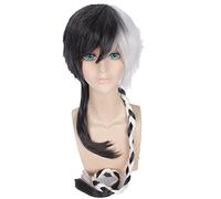 Anime Role Play For Yuezheng Longya 120cm Black White Long Straight Braided Hair Cosplay Wig Halloween