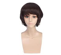 Anime Role Play Wig For Bungo Stray Dogs Cosplay Dazai Osamu Wig Halloween Natural Curly Short Hair Dark Brown