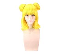 Anime Role Play Wig For Pripara Minami Mireiminami Mirei Yellow Cosplay Wig With Double Buns For Halloween Carnival Party