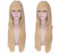 Anime Role Play Wig For Violet Evergarden Cosplay Wig Women 80cm Long Straight Blonde Hair Wigs Costume Party