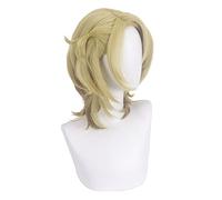 Anime Role Play Wig For Vtuber Hololive Luca Cosplay Wig 40cm Yellow Short Resistant Synthetic Hair
