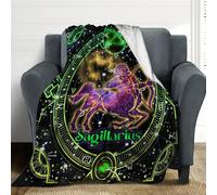 Anime Sagittarius Throw Blanket Constellation Blankets Soft Horoscope Astrology Flannel Throw Blankets Zodiac Sign 60"X50"