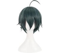 Anime Saihara Shuichi Cosplay Wig, Green Short Hair Role Play Halloween Party Wigs + Wig Cap