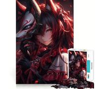 Anime Samurai Assassin Puzzles for Adults 1000 Pieces Brain Calisthen Indoor Play Pattern Assemble Home Display (38x52cm)