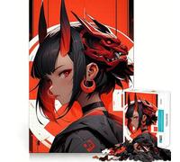 Anime Samurai Devil 1000 Piece Jigsaw Puzzle for Teenagers Brain Calisthen Bright Detail Hard Challenge Wall Art (38x52cm)