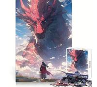 Anime Samurai Dragon Teenagers 1000 Piece Jigsaw Puzzle Serene Game Tight Connection Pattern Build Birthday Art Gift (50x75cm)