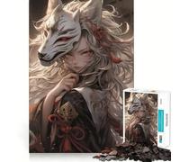 Anime Samurai Girl 1000 Piece Jigsaws for Adults Puzzle Brain Calisthen Clear Color Hard Challenge Furniture Decor (50x75cm)
