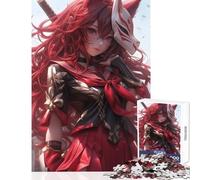 Anime Samurai Girl Jigsaw Puzzles for Adults 1000 Pieces Improve Detailed Observation Skills Mindful Relaxing Leisure Game (50x75cm)