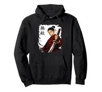 Anime Samurai Warrior Ninja Kanji Japanese Streetwear Boys Pullover Hoodie