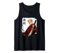 Anime Samurai Warrior Ninja Kanji Japanese Streetwear Men Tank Top