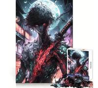 Anime Samurai with Red Eyes 1000-piece Puzzle for Teenagers Pastime Game Snug Connection Home Play Premium Gift (38x26cm)
