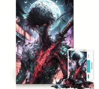 Anime Samurai with Red Eyes 1000-piece Puzzle for Teenagers Pastime Game Snug Connection Home Play Premium Gift (38x26cm)