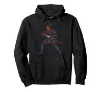 Anime Samurai Woman Katana Fighter Black girl African Pullover Hoodie