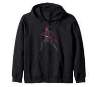 Anime Samurai Woman Katana Fighter Black girl African Zip Hoodie