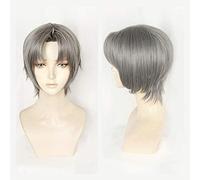 Anime Sarazanmai Cosplay Akutsu Mabu Wig Light Gray Short Synthetic Hair Halloween Role Play Cosplay Wig Role Play Costume