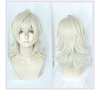 Anime Sarazanmai Cosplay Niiboshi Reo Wig White gold Mixed Green Synthetic Wig for Adult Adjustable Halloween Role Play Hair