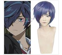 Anime Sarazanmai Toi Kuji Light Purple Mixed Short Synthetic Hair Cosplay Costume Wig+ Free Wig Cap