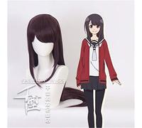 Anime Senryu Girl Yukishiro Nanako Cosplay Costume Wig Dark Purple Synthetic Hair Yukishiro Nanako Halloween Carnival Wigs KUQX0041