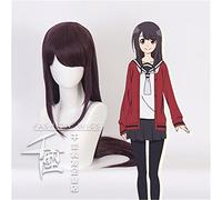 Anime Senryu Girl Yukishiro Nanako Cosplay Costume Wig Dark Purple Synthetic Hair Yukishiro Nanako Halloween Carnival Wigs Kuqx0041