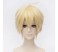 Anime Seraph of the End Mikaela Hyakuya Wig Cosplay Costume Men & Women Short Yellow Hair Halloween Party Wigs