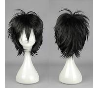 Anime Seraph Of The End Owari No Seraph Yuichiro Hyakuya Black Short Heat Resistant Synthetic Hair Cosplay Party + Free Wig Cap