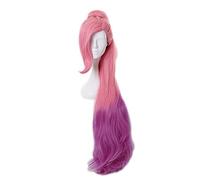 Anime Seraphine Cosplay Wig Synthetic Hair Halloween Costume Pink Mixed Purple Ombre Wigs For Women