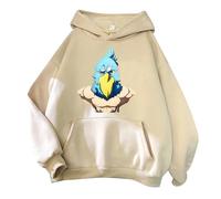 Anime Shangri La Frontier Sunraku Graphics Hoodie Unisex Manga Vintage Oversized Sweatshirt Cartoon Streetwear Khaki
