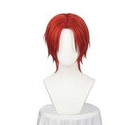 Anime Shanks Cosplay Wig Red Short Hair Wig Halloween Party Costume Accessories