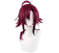 Anime Shikanoin Heizou Cosplay Wig, Red Hair Wigs for Halloween Costume Party Accesorios
