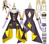 Anime Shugo Chara Tsukiyomi Utau New Skin Cosplay Costume Outfit Role Paly JK Uniform Full Set Halloween Party Carnival Dress Up Suit with Wig Headdress for Women