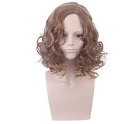 Anime Sirius Blonde Brown Short Wavy Wig Cosplay Synthetic Hair Halloween Party Wigs + Cap