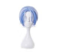 Anime SK∞ Langa Cosplay Wig Gradient Blue Short Straight Middle Part Mullet Hair Heat Resistant SK8 the Infinity SK Eight
