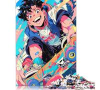 Anime Skateboarder Puzzle Relax Challenge Toy Paper Rectangular Jigsaw Puzzle for Boy Or Girl 1000pcs (26x38cm)