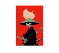 Anime Skeleton Warrior Poster, Black And Other Combinations, The Soul of The Warrior (3)Poster Canvas Wall Art For Living Room Bedroom Gaming Room Office Posters 12x18inch(30x45cm) Unframe-style