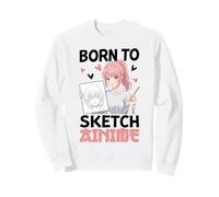 Anime Sketch Girl Manga Drawing Lover Sweatshirt