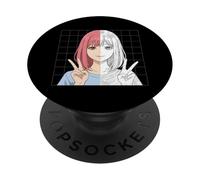 Anime Sketching Half Color Half Line Art PopSockets Adhesive PopGrip