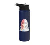 Anime Sketching Half Color Half Line Art Stainless Steel Insulated Water Bottle