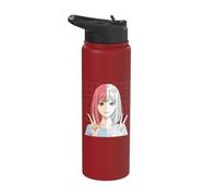Anime Sketching Half Color Half Line Art Stainless Steel Insulated Water Bottle