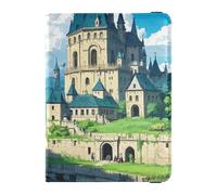 Anime Sky City Leather decorative Passport Holder Covers Case Travel Documents Organizer Protector Passport Case Travel Documents Wallet Ultra Slim, Anime Sky City, One Size