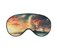 Anime Sky Sleep Mask for Women Men, Breathable Soft Sleeping Mask Adjustable Eye Cover Light Blocking Eye Masks for Travel, Home, Office, Nap, Flights