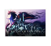Anime Solo Leveling Season 2 Arise from The Shadow Poster 1 Canvas Poster Wall Art Decor Print Picture Paintings for Living Room Bedroom Decoration 16x24inch(40x60cm)