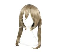 Anime Soul Eater Maka Albarn Cosplay Brown Ponytail Wig Synthetic Hair + Wig Cap Halloween Party Role Play Mardi Gras