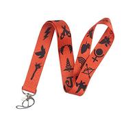 Anime Source Percy Jackson Camp Half Blood Orange Lanyard Greek Gods Keychain ID Badge Holder, Orange, One size