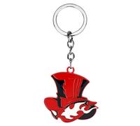 Anime Source Persona 5 Shin Megami Tensei Video Game Metal Red Hat Keychain Key Ring Phantom Thieves of Hearts Joker