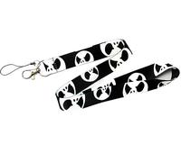 Anime Source The Nightmare Before Christmas Jack Skellington Face Black Lanyard Keychain ID Badge Holder, Black, One size