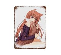 Anime Spice And Wolf Holo 16 Tin Sign Vintage Metal Pub Club Cafe Bar Home Wall Art Decoration Poster Retro 12x16inch(30x40cm)