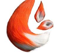 Anime Spice and Wolf Holo Kamisama Kiss Fox/Cat Plush Tail Ears Prop Cosplay New (Orange)