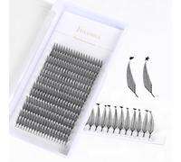 Anime Spire Lashes Premade Wings Eyelash Extensions Flat Root C D Curl 8-16mm Volume Fans Feather Shape Comic Individual Lashes for Salon (Spire Heart Star-D Curl, 11mm)