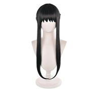 Anime SPY×FAMILY Joel Blair Long Black Hair for Women Girl Halloween Party Cosplay Props with Hair Net